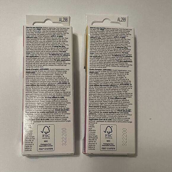 2 NEW IN BOX DVF Target Sally Hansen patterned fake nails almond shape 2 boxes - Picture 3 of 4